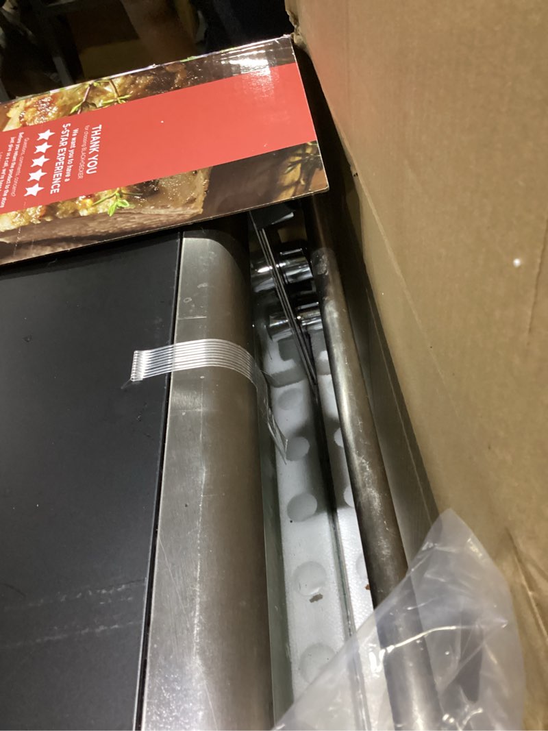 Condition photo showing As Is for black+decker 8 slice extra-wide stainless steel countertop toaster oven  to3250xsb