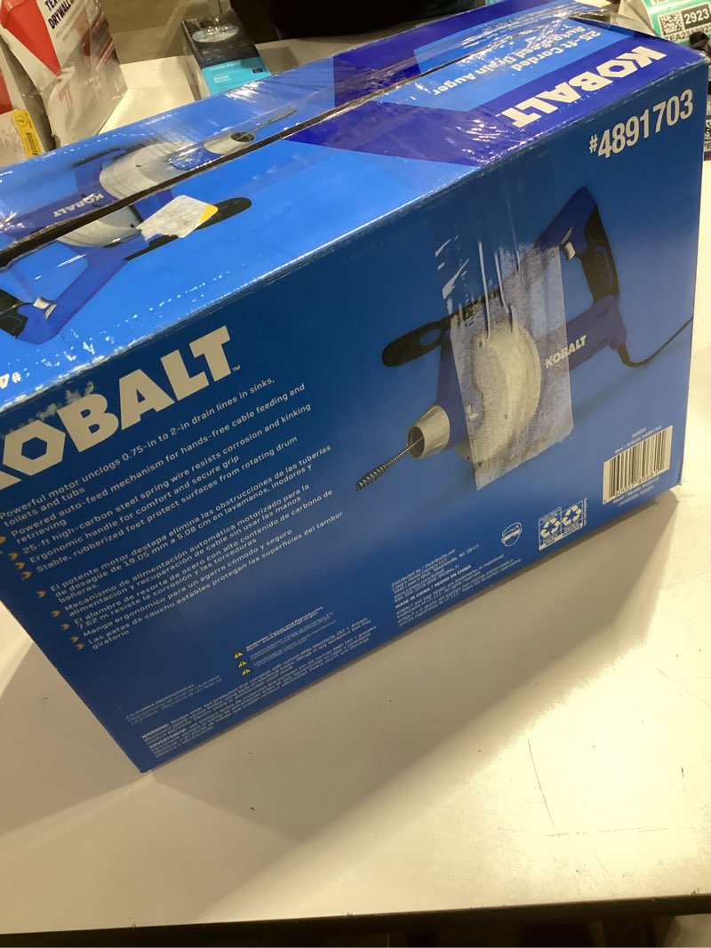 Condition photo showing As Is for kobalt 1/4-in dia x 25-ft l music wire corded machine augers