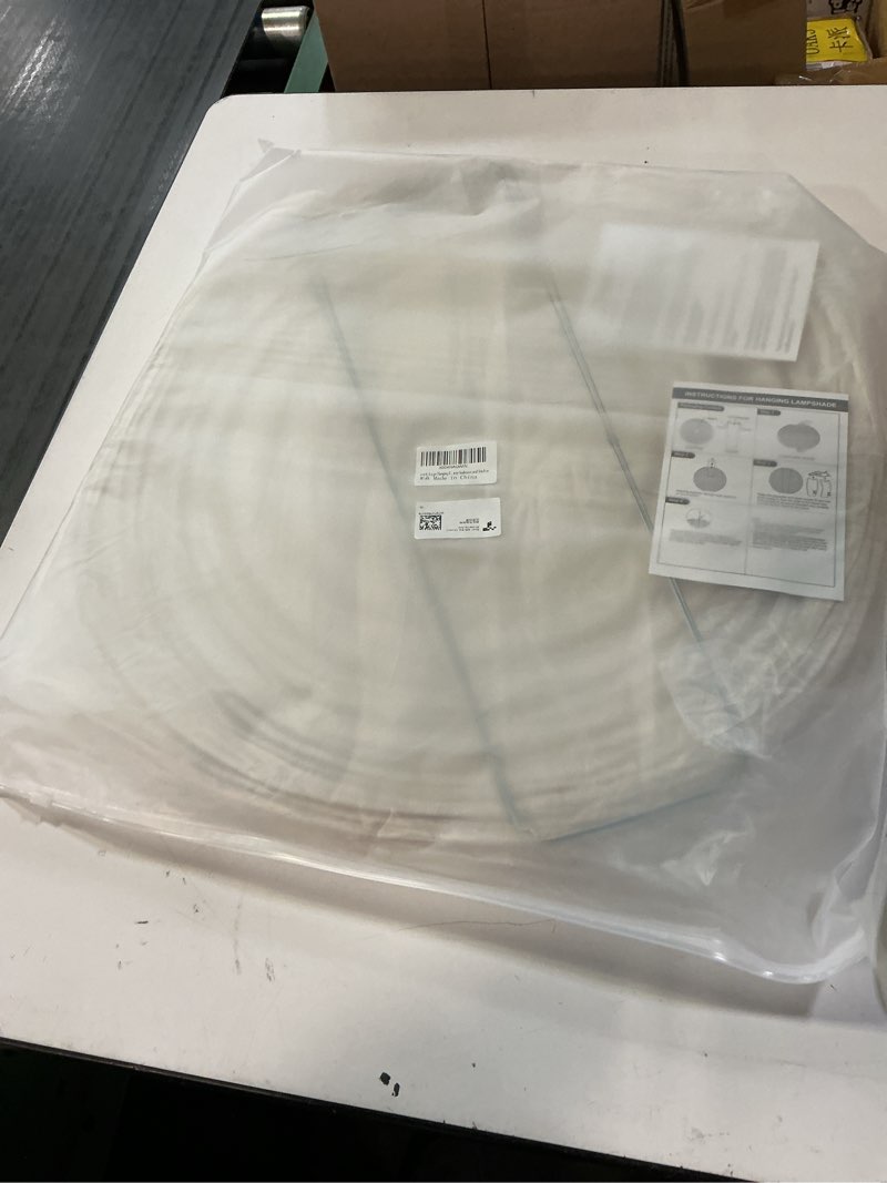 Condition photo showing New/Like New for oetmilc-2pcs hanging lamp shade can replace large paper lantern 20inch linen pendant light shade round off-white handmade fabric lampshades decorations suitable for the living room hallway bedroom
