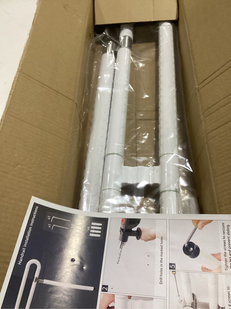 Condition photo showing Good Condition for 29.5 Inch Toilet Grab Bar - CALEPTONG Foldable Toilet Safety Rails for Seniors, Flip-Up Handicap Grab Bars with Anti-Slip Texture Grip for Elderly, Pregnant, Disable, Injury