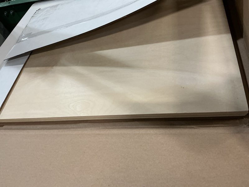 Condition photo showing Good Condition for 3 mm Baltic Birch Plywood 1/8 x 18 x 24 Inch, Box of 4 B/BB Grade Craft Wood, Stronger Than Basswood Sheets, for Laser, CNC Cutting and Wood Burning, by Woodpeckers 18" x 24", 1/8" thick Pack of 4