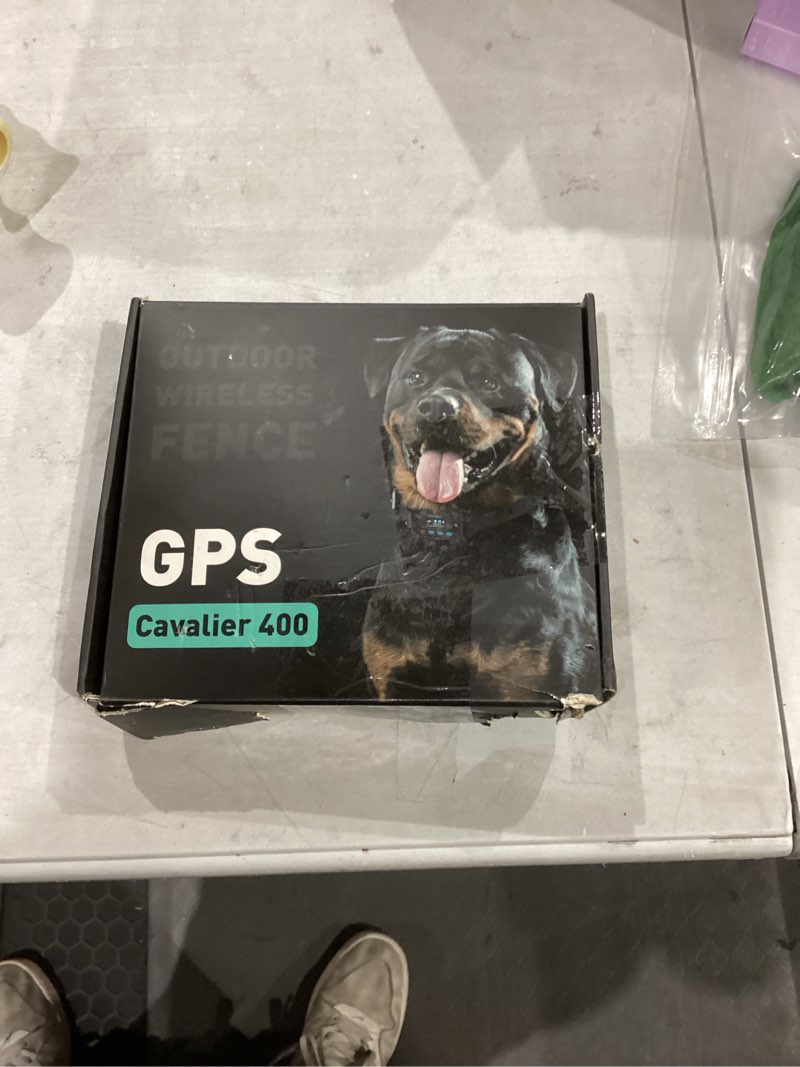 Condition photo showing New/Like New for patpet gps wireless dog fence system- electric fence for dogs with 3 warning modes | safe zone radius up to 9999 ft | gps positioning | waterproof | outdoor use only