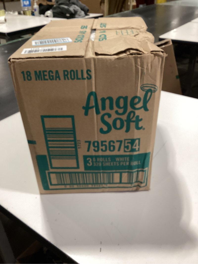 Condition photo showing New/Like New for angel soft toilet paper, 18 mega rolls = 72 regular rolls, soft and strong toilet tissue mega 320 sheet (pack of 18)