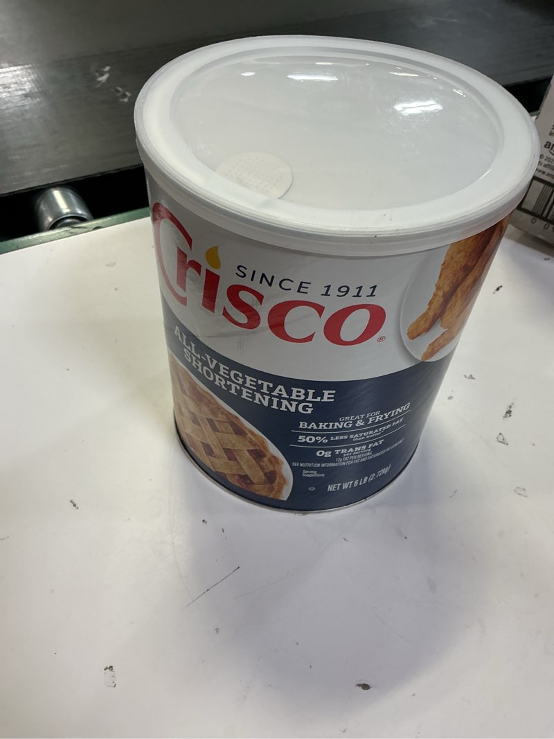Condition photo showing Good Condition for (Best By Dec/23/207) Crisco All-Vegetable Shortening, 6 Pounds, Blue Vegetable 6 pounds