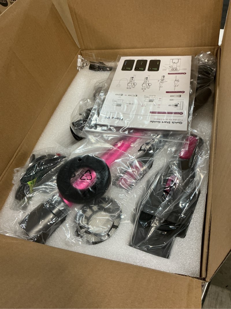 Condition photo showing Good Condition for cordless vacuum cleaner 650w 55kpa vacuum cleaners for home up to 75mins, cordless rechargeable vacuum cleaner anti-tangled vacuum cleaner 2l for hardwood floor,carpets,pet hair nova r8 pink