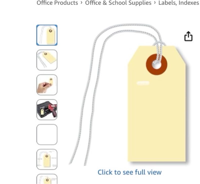 1000 Pcs Blank Manila Shipping Tags with Wire 2 3/4" x 1 3/8" Paper Hang Luggage Price Asset Gift La