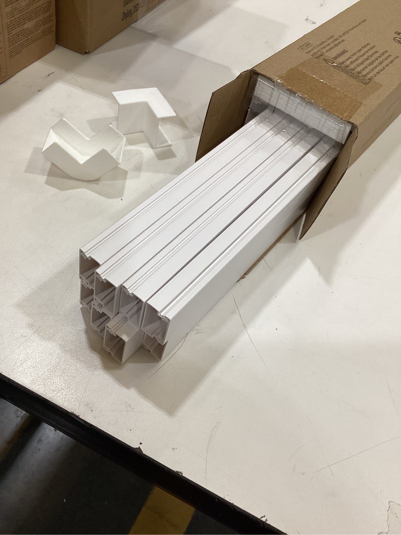 Condition photo showing Good Condition for delamu cord hider, 157in wire covers for cords on wall, premium cable hider cord covers for wires, cable management wire hiders for tv, cable raceway kit, w0.95 h0.55in, white white 157in l x 0.95in w x 0.55in h