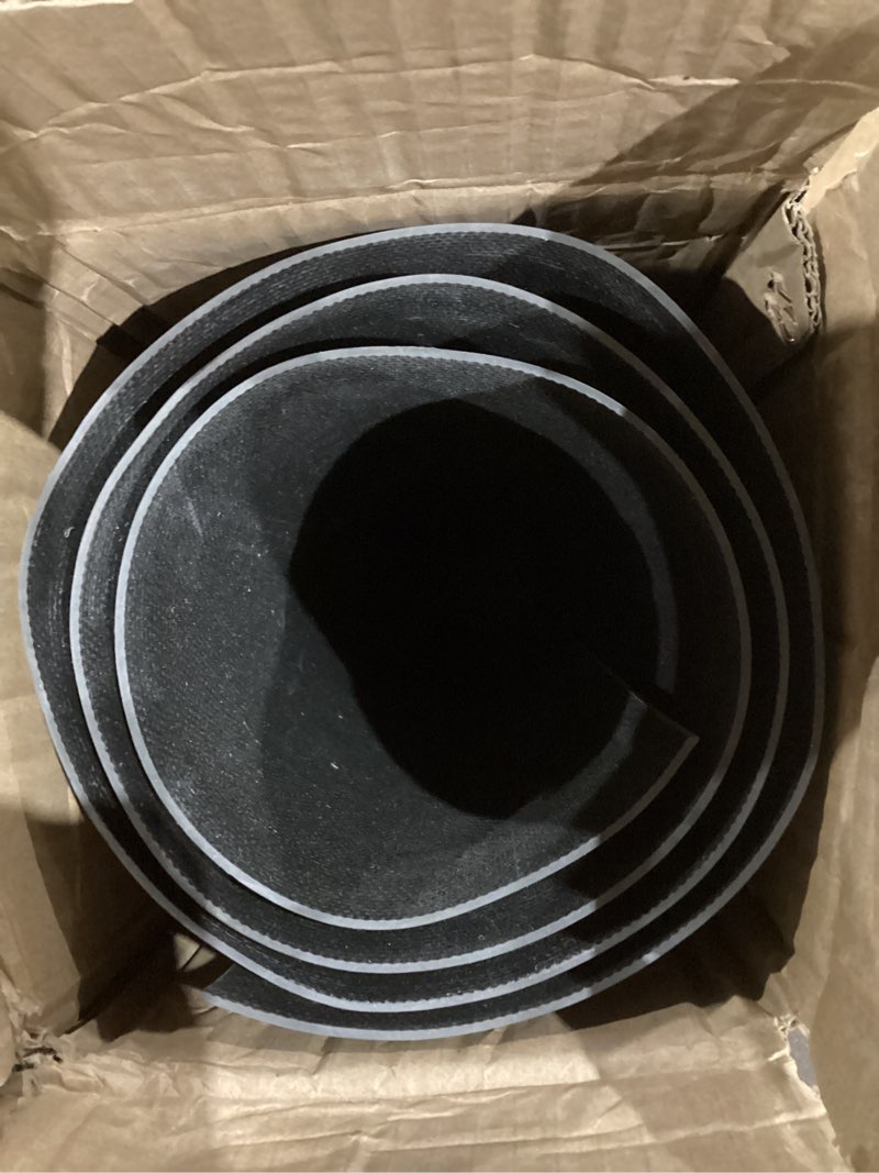 Condition photo showing As Is for Front Door Mat, 60" x 48" Heavy Duty Indoor Outdoor Doormat, Non-Slip Welcome Mats for Entryway, Rubber Backing Low Profile Commercial Door Mats 4' x 5' (Rectangular) Gray Stripe