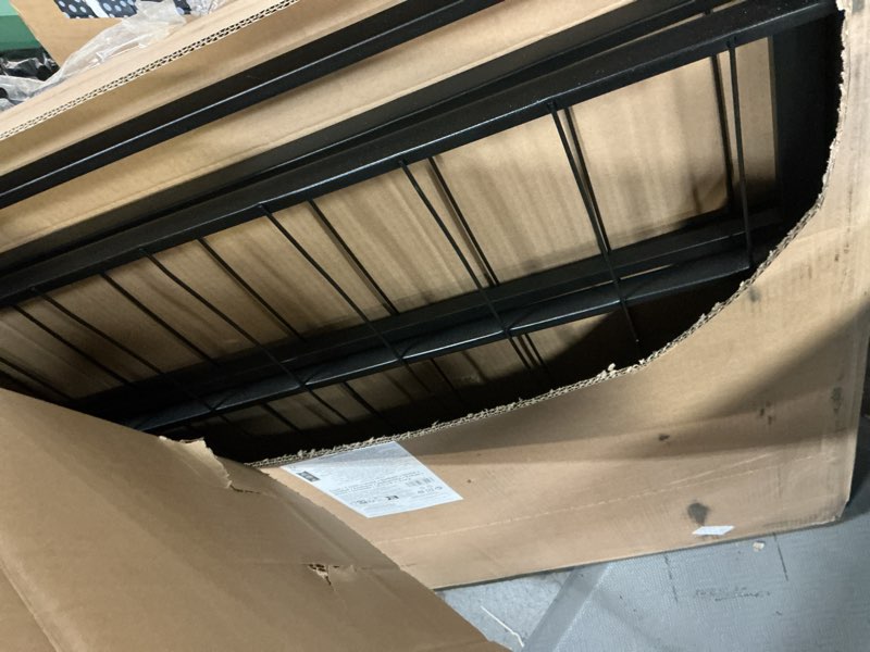 Condition photo showing Good Condition for amazon basics foldable metal platform bed frame with tool free setup, 18 inches high, sturdy steel frame, no box spring needed, twin, black twin 18 inch ( foldable)