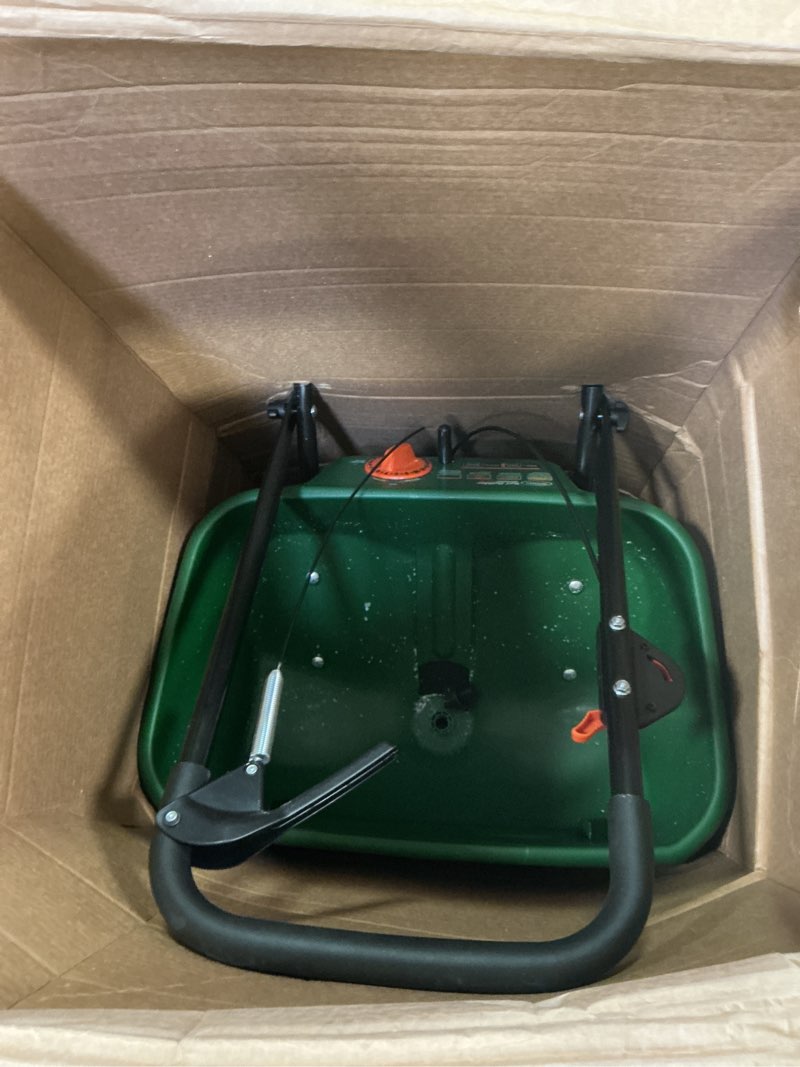 Condition photo showing Good Condition for Scotts Turf Builder EdgeGuard DLX Broadcast Spreader for Seed, Fertilizer, Salt, Ice Melt, Holds up to 15,000 sq.ft. Product Deluxe