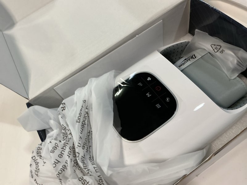 Condition photo showing Good Condition for hand massager with heat and compression, hot & cold, finger wrist palm full hand massage for arthritis and carpal tunnel relief, 9 modes & 9 intensities, 4 heating, gifts for women men