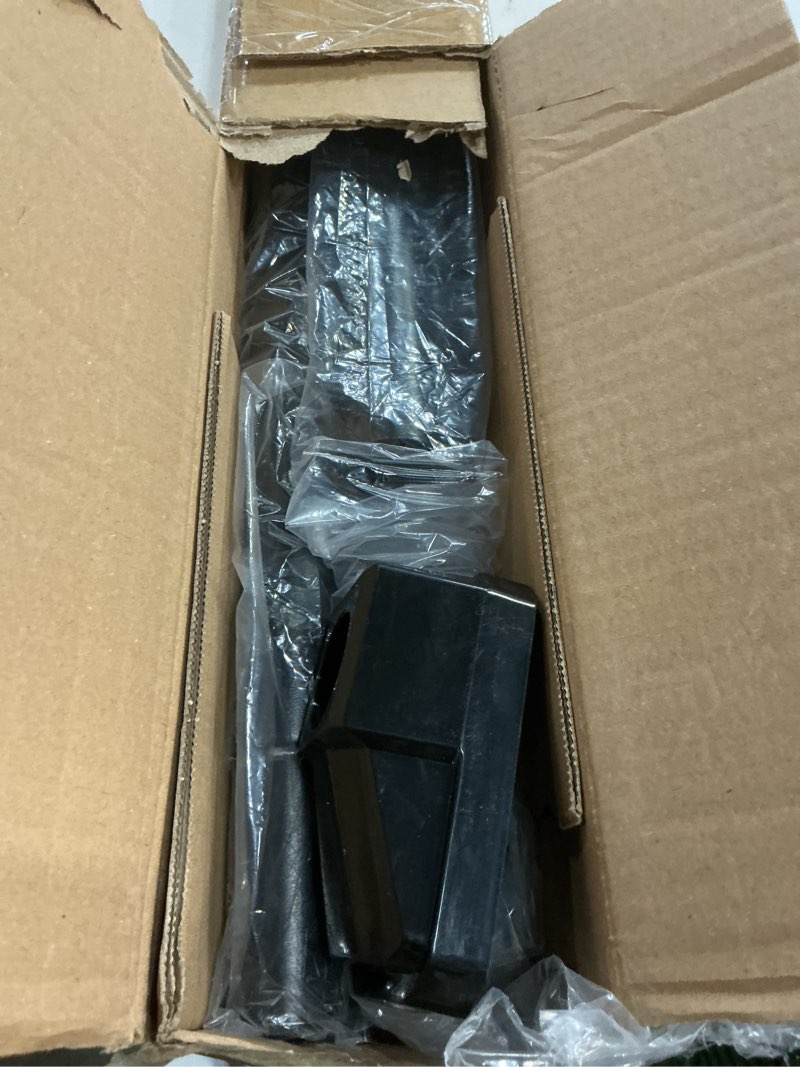 Condition photo showing As Is for 41 to 185 inch tension curtain rod no drill black shower curtain rod extra long heavy duty tension rod for windows, patio, bathroom - renter friendly adjustable curtain rods 41-185inch black