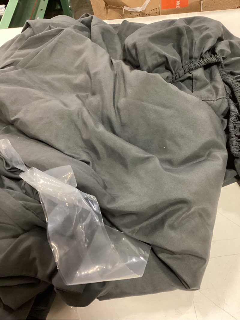 Condition photo showing Good Condition for Queen Sheet Set,4 Pieces Hotel Luxury Breathable Soft Microfiber Bedsheets, Anti Pilling Deep Pockets Easy Care Bed Sheets, Dark Gray Dark Gray Queen