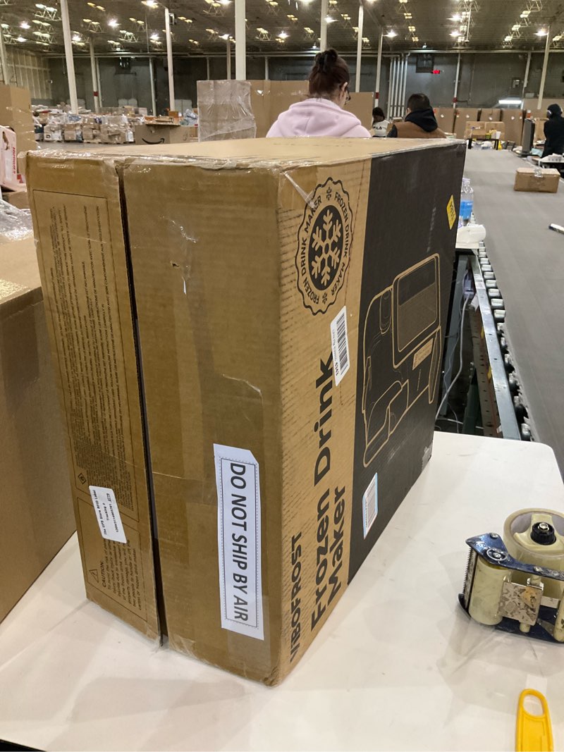 Condition photo showing As Is for 9-in-1 Slushie Machine for Home,88oz Frozen Drink Maker with Rapid Cooling&Auto-Clean,Quiet Ice Slush Maker for Margaritas,Milkshakes,Frappés&More, Perfect for Parties Space gray