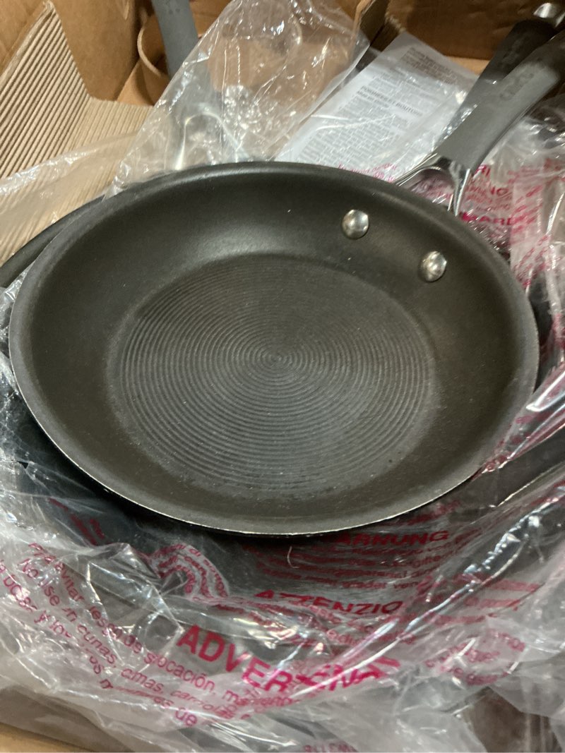 Condition photo showing As Is for Circulon Radiance Hard Anodized Nonstick Frying / Fry Pan Set / Skillet Set - 8.5 Inch, 10 Inch, and 12.25 Inch , Gray