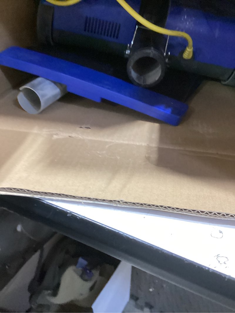 Condition photo showing As Is for Amazon Basics Heavy Duty Upright Bagged Vacuum