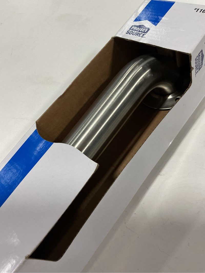 Condition photo showing As Is for Project Source (116778) 18" Stainless Steel Wall Mount Grab Bar w/ With 6 Screws (missing parts)