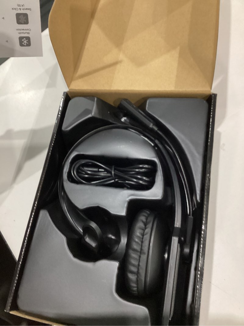 Condition photo showing Good Condition for Trucker Bluetooth Headset, Bluetooth Headset with Noise Cancelling Microphone & Mute Button, 60Hrs Working Time, Wireless On-Ear Headphones with Mic for Work/Cellphone/Laptop/Office - Black