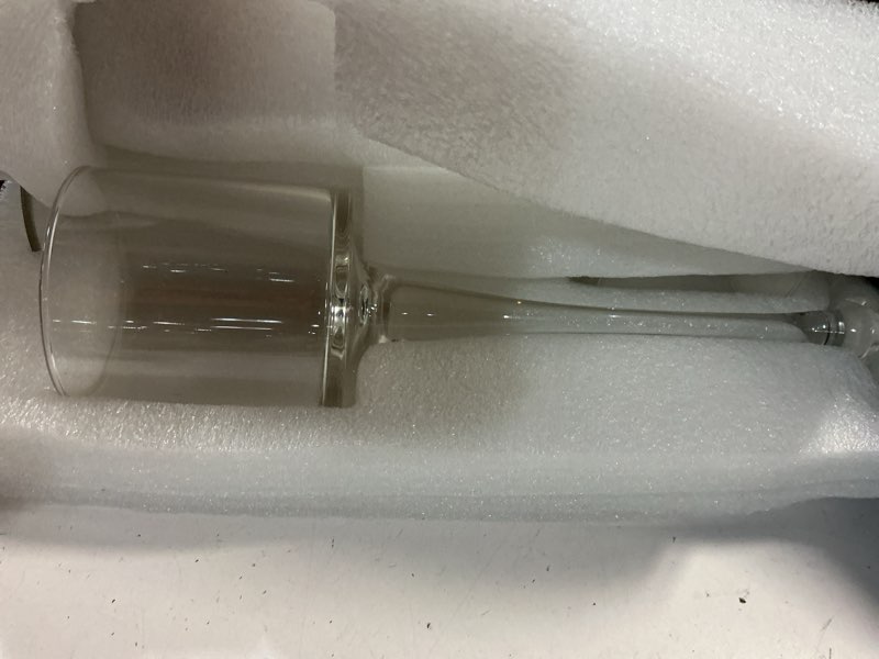 Condition photo showing Good Condition for nuptio glass tealight candle holders: set of 6 tall candle stands for dinner table centerpiece - stemmed candleholders for pillar floating candles