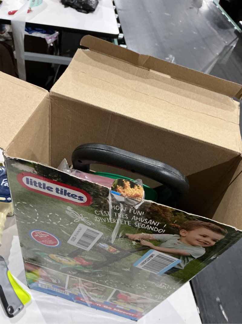 Condition photo showing As Is for little tikes gas 'n go mower kids toys for toddlers boys girls age 18 months and older, indoor outdoor push gardening summer toy gifts for birthday