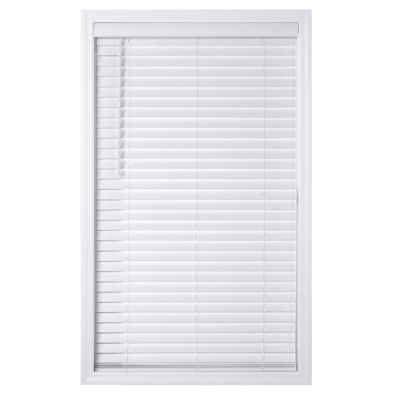 better homes & gardens 2-inch cordless faux wood horizontal window blinds  white  23x48