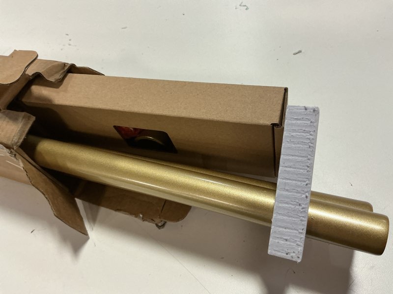 Condition photo showing Good Condition for KAMANINA 1 Inch Double Curtain Rod 36 to 72 Inches (3-6 Feet), Gold Heavy Duty Curtain Rods for Wind