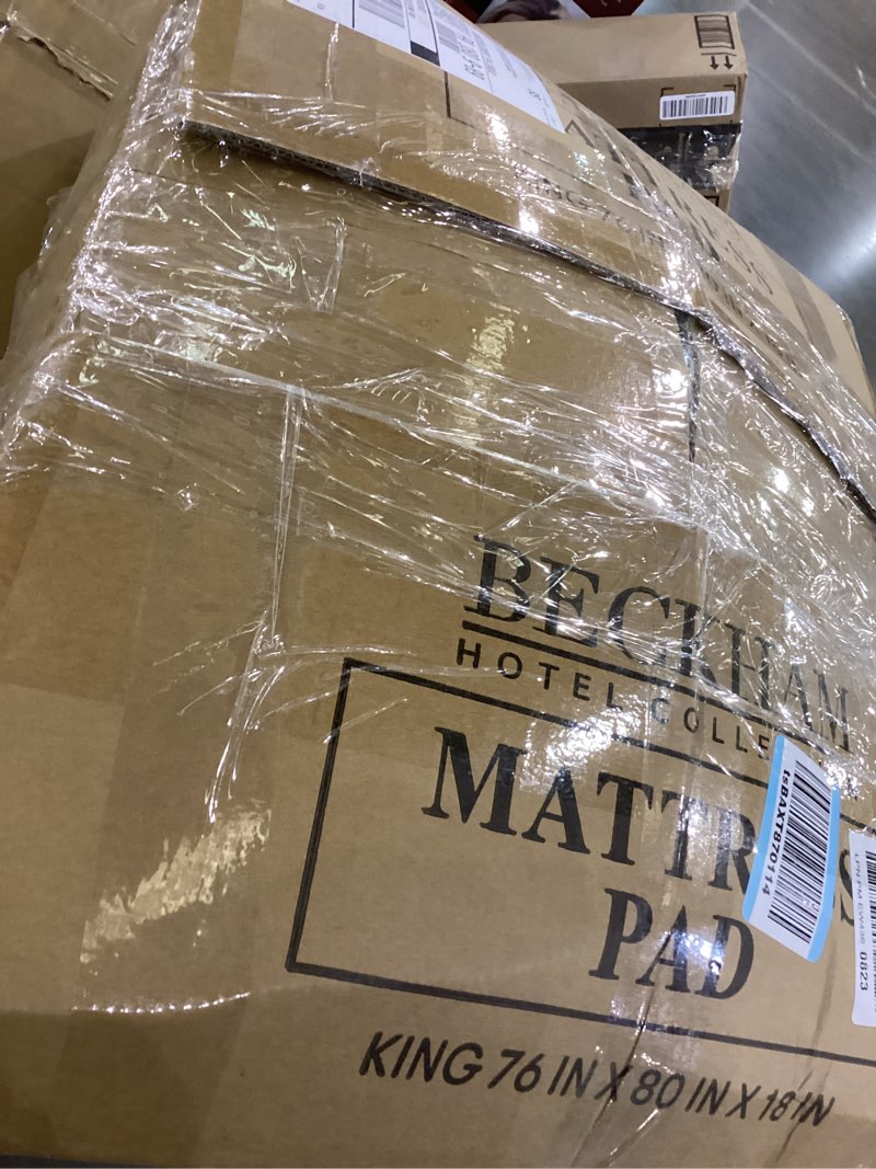 Condition photo showing Good Condition for Beckham Hotel Collection King Size Mattress Pad (Extra Padded) & Protector Hybrid - Quilted Pillow Top Mattress Cover - Thick, Plush, Fitted Mattress Topper for Bed