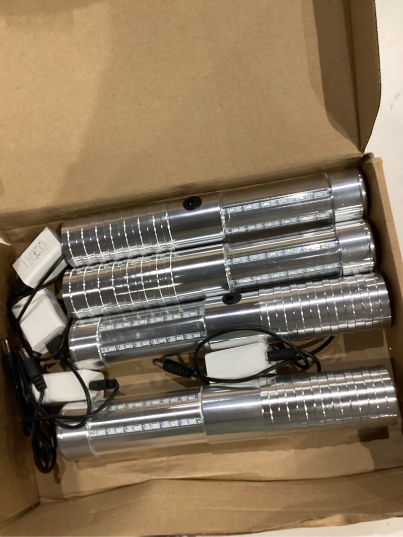 Condition photo showing Good Condition for civaner upgrade 4 pcs bottle service lights led strobe baton bottle girl lights rechargeable handheld flashing club signs for birthday wedding party(silver colorful light) silver colorful llight