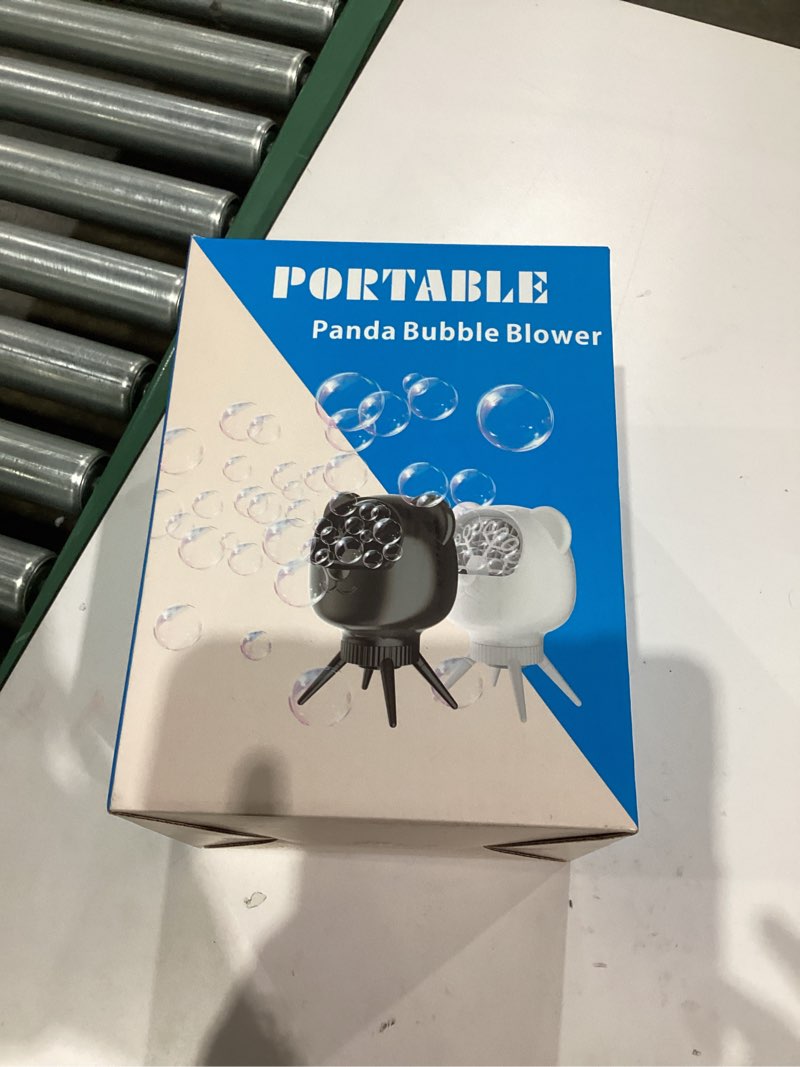 Condition photo showing New/Like New for Rechargeable Bubble Machine for Kids & Parties, 38000+ Bubbles/Min, 90°/180° Auto-Rotating Bubble Makers 500ML Portable Bubble Blower with 2 Speed Modes for Weddings, Birthdays, Outdoor/Indoor, Black Black-bubble