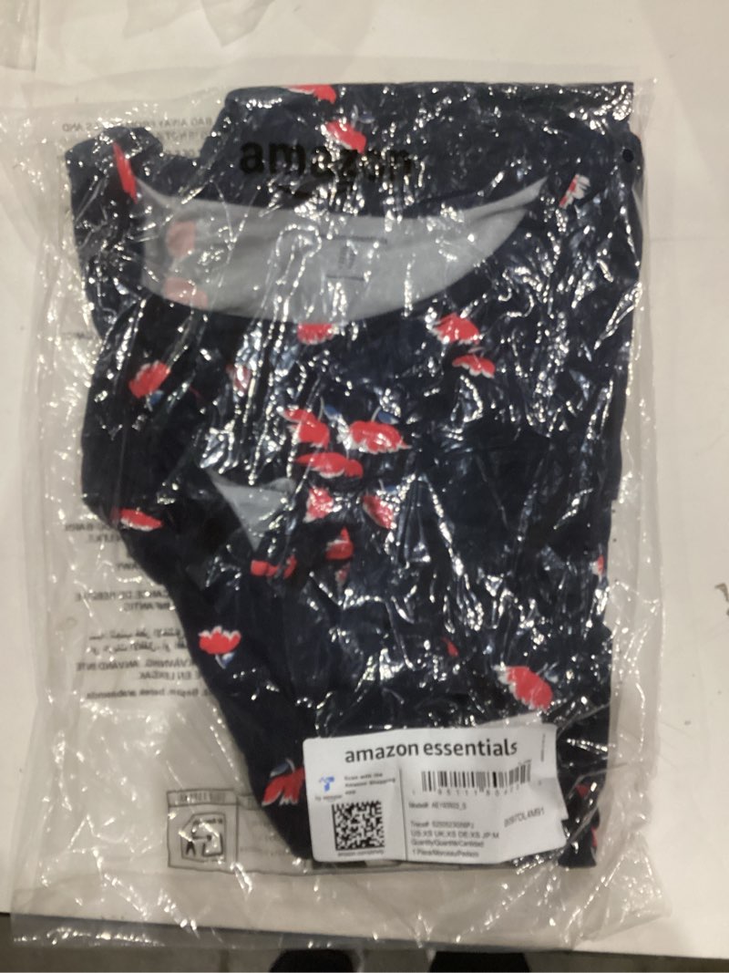 Condition photo showing As Is for Amazon Essentials womens Tank Swing Dress (Available in Plus Size) Sustainably Sourced Rayon Blend Navy Tulips X-Small