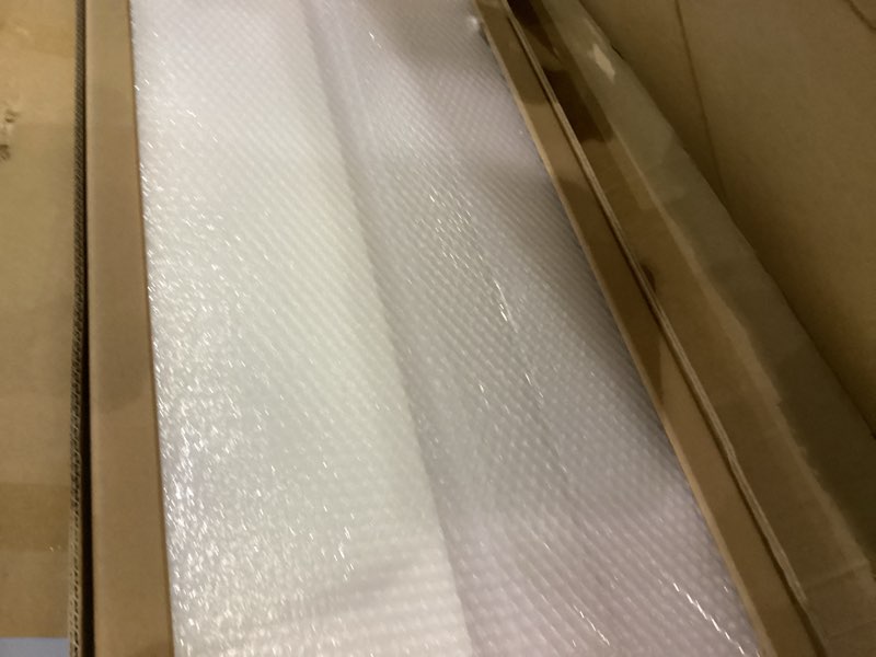 fredbeck 36x84 inch white barn door with 6.6ft sliding door hardware kit included & handle,solid,mdf