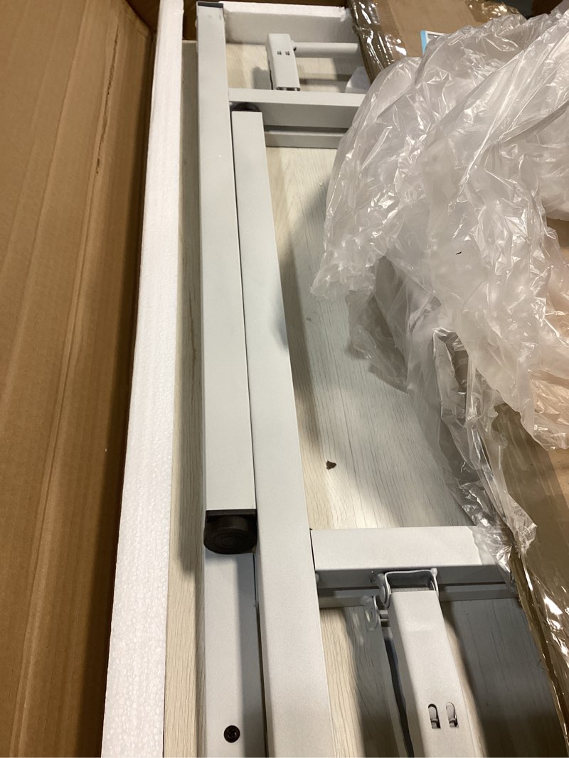 Condition photo showing Good Condition for temi small computer desk folding table - 35.8" foldable office desk, no assembly, perfect for small spaces in bedroom, dorm, or apartment, portable mini desk or study table compact design, white ash 35.8 inch no power outlets white ash
