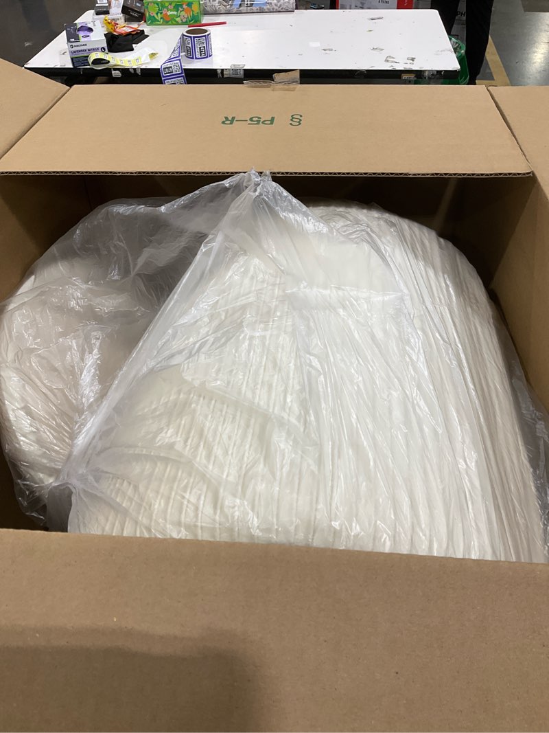 Condition photo showing As Is for CAROLMADE Set of 2 Round Ottoman with Storage, Upholstered Vanity Stool Support 330lbs Multifunctional Coffee Table Ottoman Velvet Foot Rest Stool or Living Room Bedroom Dorm (Beige) Velvet-beige