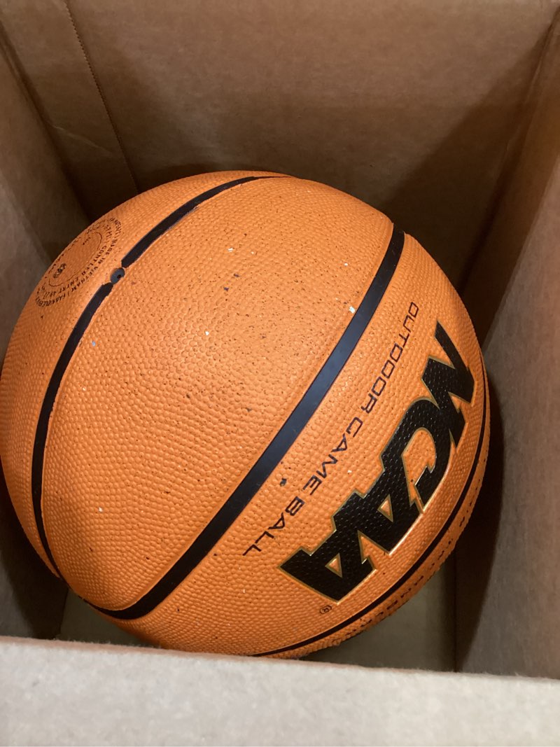 Condition photo showing Good Condition for wilson ncaa outdoor game basketballs - orange, size 6 and size 7