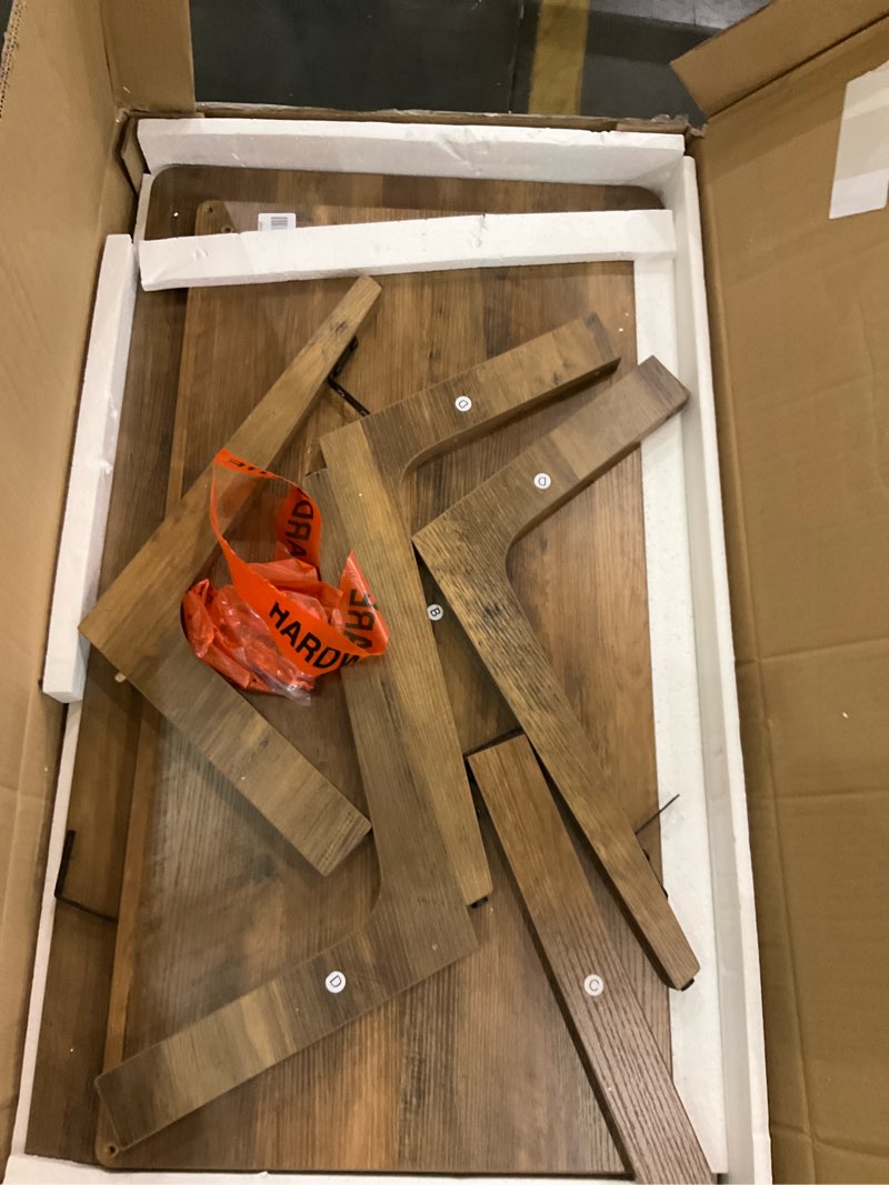 Condition photo showing New/Like New for VASAGLE MAEZO Collection - Coffee Table, 2-Tier Center Table with Storage, Tapered Legs, Curved Transitions, 21.7 x 39.4 x 17.7 Inches, Easy to Assemble, for Living Room, Honey Brown ULCT249K01