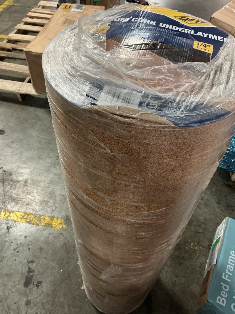 Condition photo showing Good Condition for qep 72000q natural cork underlayment roll - 4 ft. wide x 50 ft. long x 6 mm thick - 200 sq. ft. tile