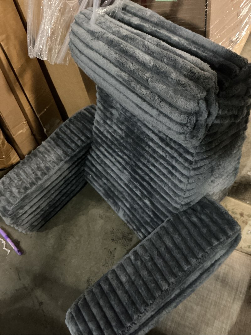 Condition photo showing As Is for ENITYA 22" XL Back Pillow for Bed Sitting Up, Reading Pillow with Built-in Arms, Soft Back Support Chair, Ideal for Watching TV, Gaming, Nursing, Resting, Post Surgery, Dark Grey Dark Grey XL(5'3"-5'11")