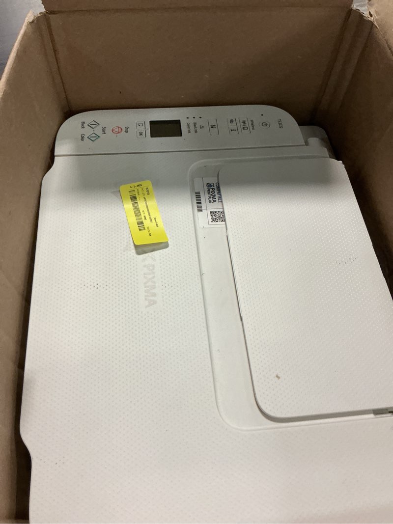 Condition photo showing As Is for canon pixma ts3720 wireless all-in-one printer for basic home printing, white