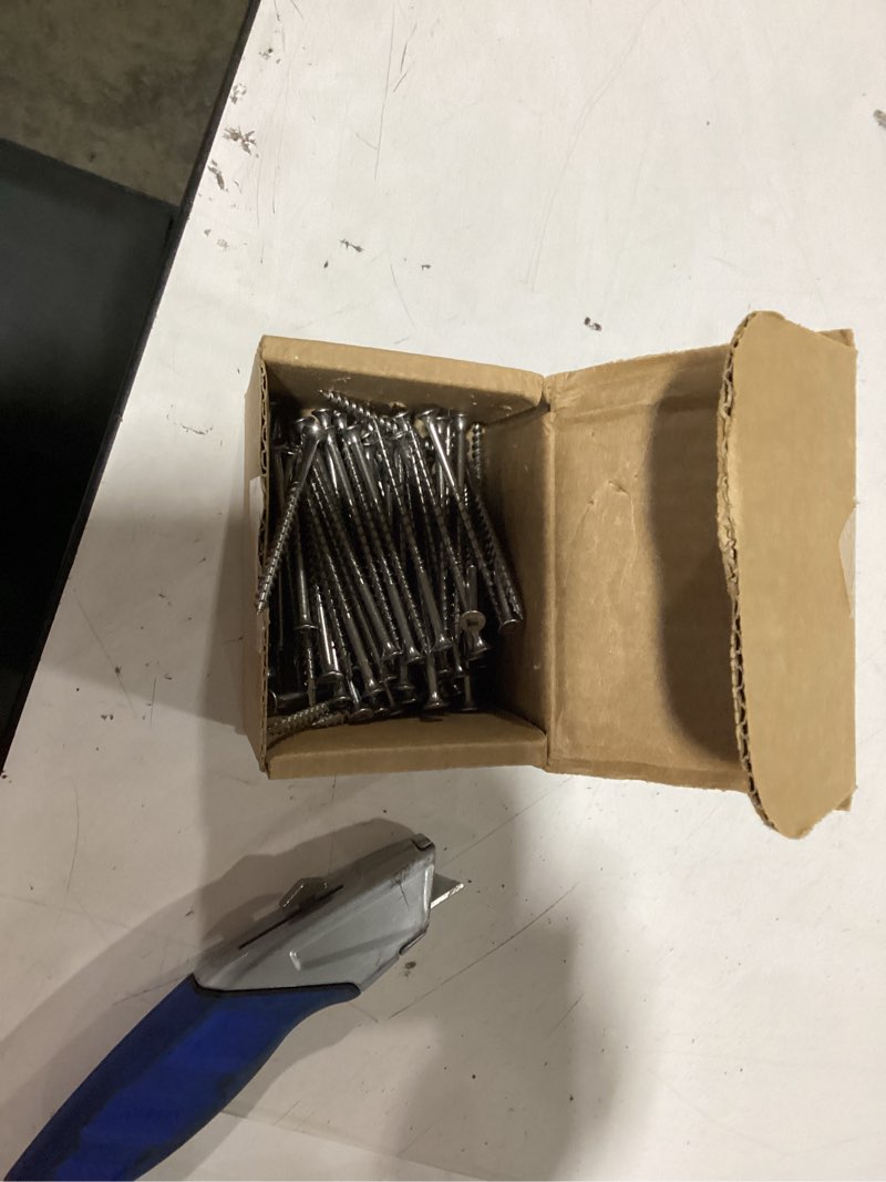 #8 x 3 square drive deck screws 316 stainless steel - 100/box