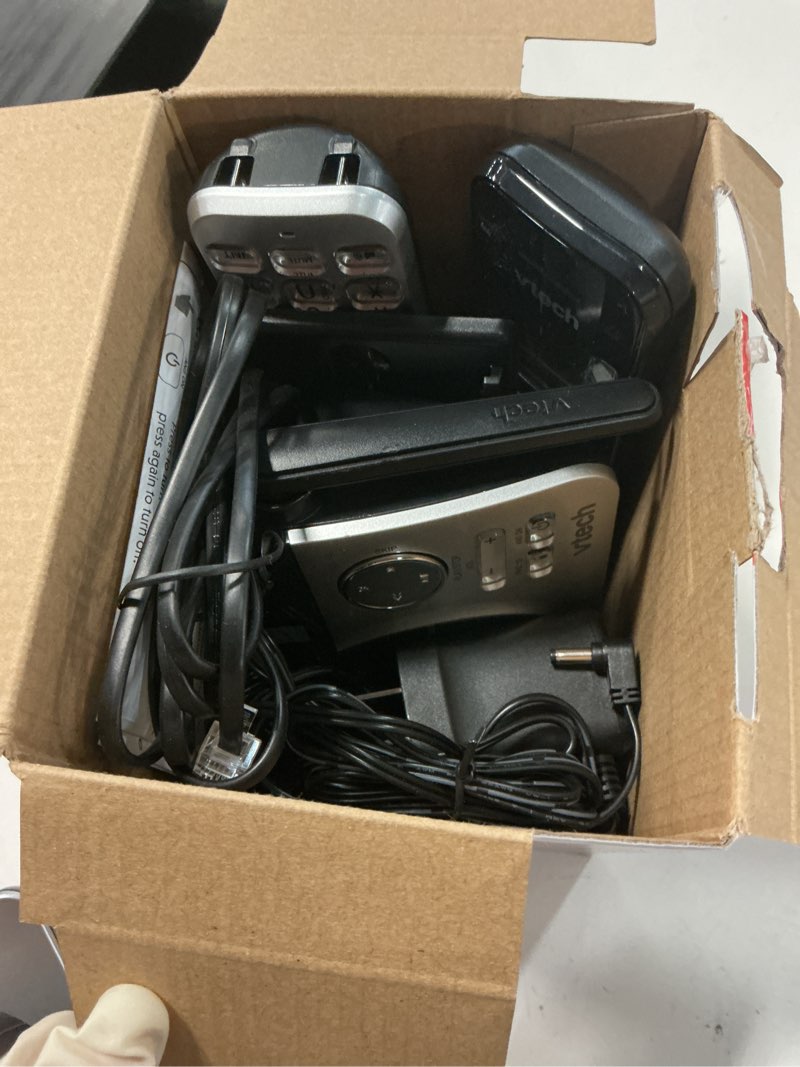 Condition photo showing Good Condition for vtech cs5229-2 2 handset extended range dect 6.0 cordless phone with answering system (silver/black)