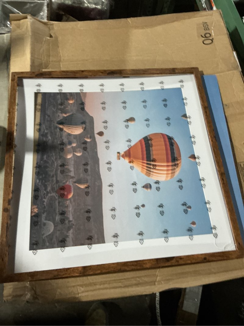 Condition photo showing Good Condition for (Similar to) Cappadocia Hot Air Balloons Canvas Print Art Print Stunning Vintage Wall Art Painting Pictures Travel Poster Decoration for Living Room Bedroom Apartment Wall Decor (Black Framed,8L x 12W) Black Framed 8L\" x 12W\"