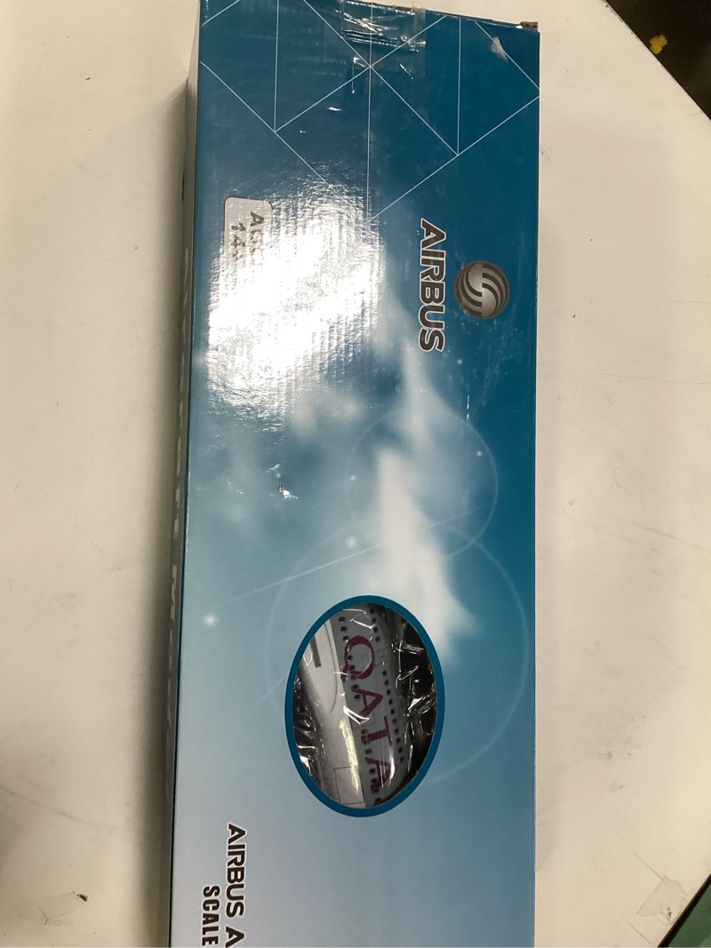 Condition photo showing Good Condition for Qatar A380 Plane Diecast with LED Light(Touch or Sound Control) - 18' 1:160 Scale Airplane Model for