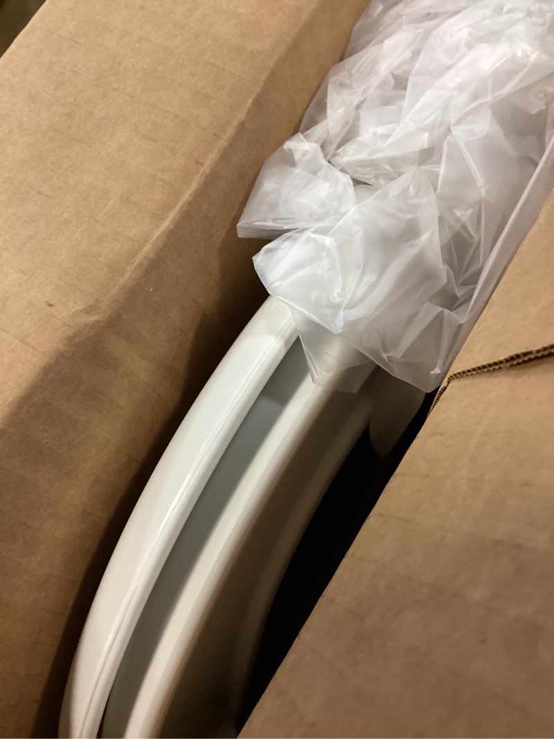 Condition photo showing As Is for little2big toilet seat with built-in toddler potty training seat, slow close, easy to install, made in usa, elongated, white