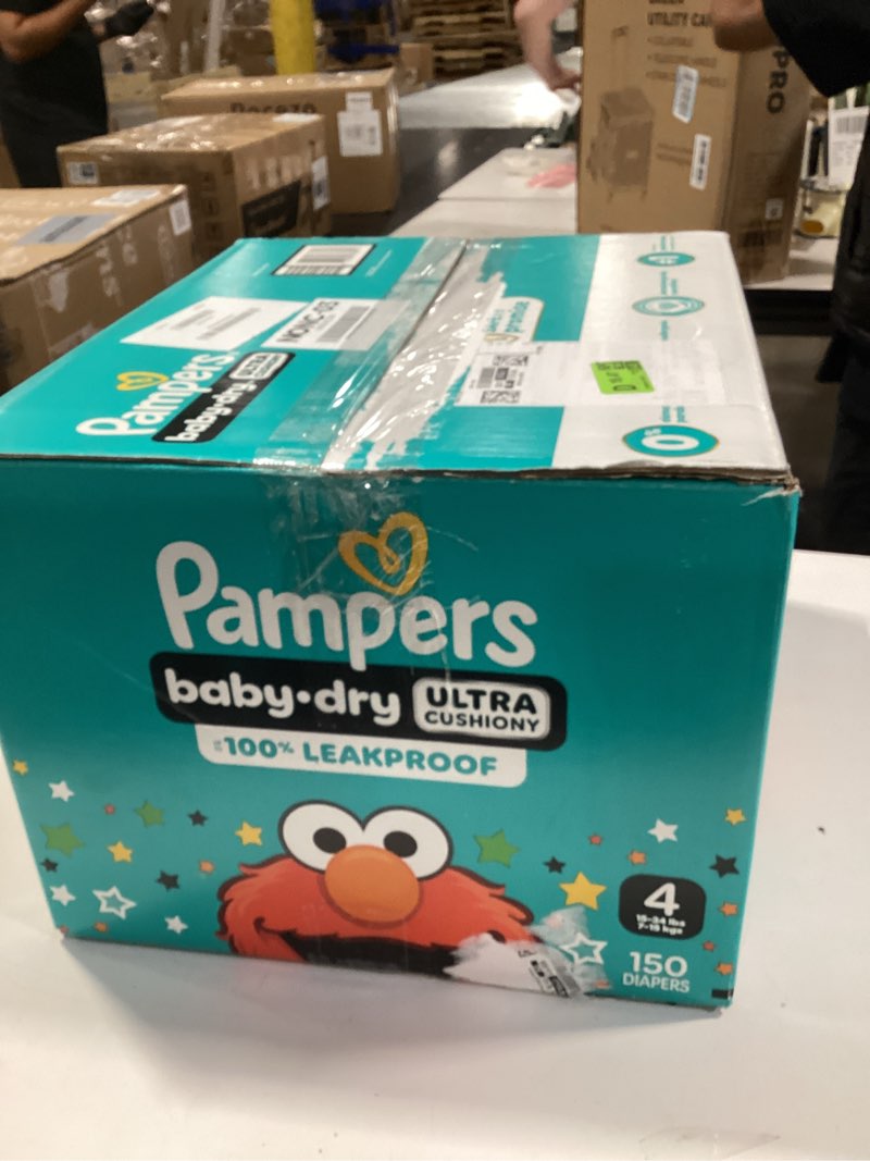 Condition photo showing New/Like New for pampers diapers - baby dry - size 4, 150 count, absorbent disposable infant diaper (packaging may vary) size 4 150