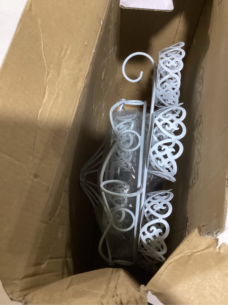 Condition photo showing As Is for askinds carousel cupcake stand dessert serving tray, 12-cups iron cake display rack cupcake stand for carnival and circus theme party wedding party furnishing accessories (white)