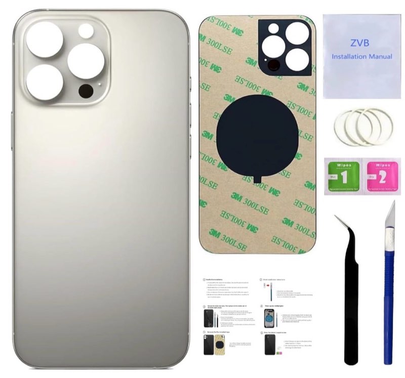 16 Pro Max Back Glass Replacement for iPhone 16 Pro Max Back Cover Glass (6.9 Inches) with Pre-Insta