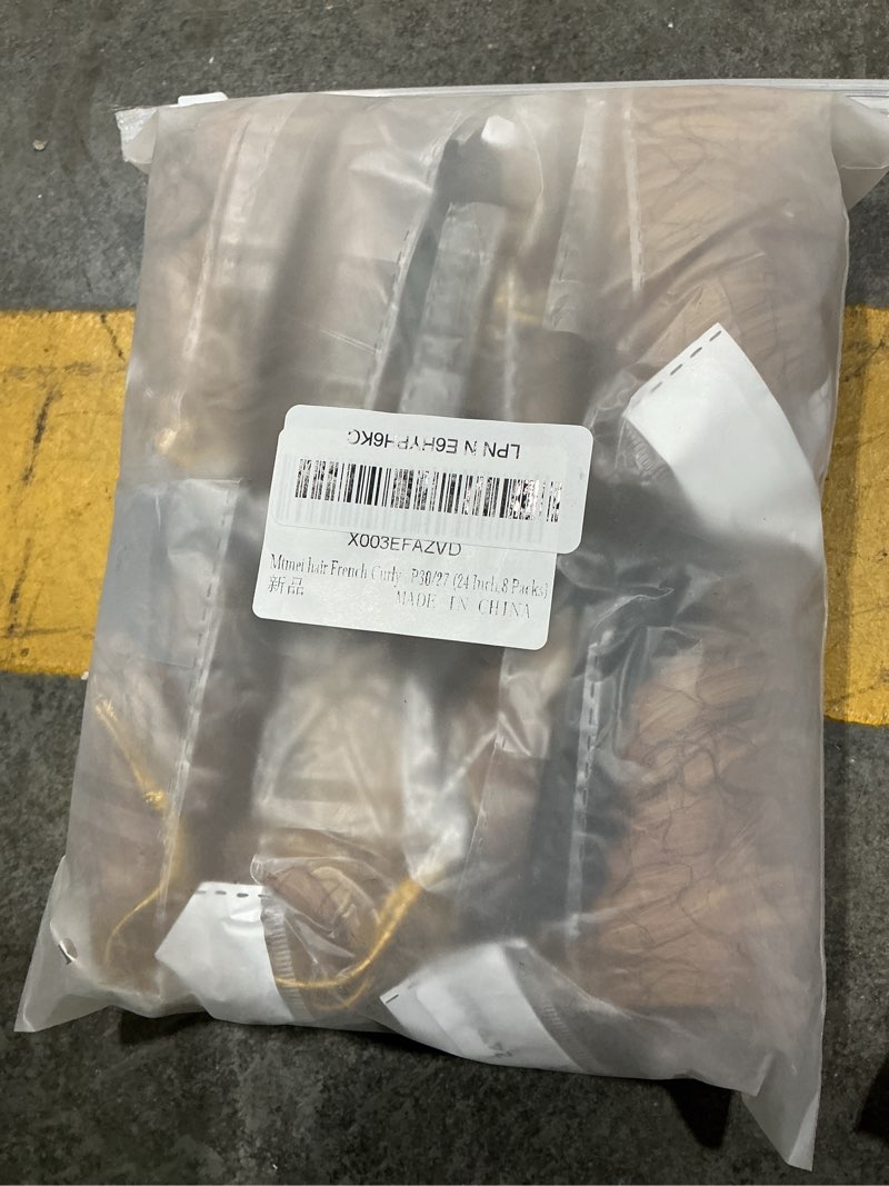 Condition photo showing New/Like New for french curly braiding hair for box braids 8 packs 24 inch 100g/pack loose wave braiding hair crochet spanish curly spiral synthetic hair extensions for women p30/27 (24 inch,8 packs) p30/27 24 inch (pack of 8)