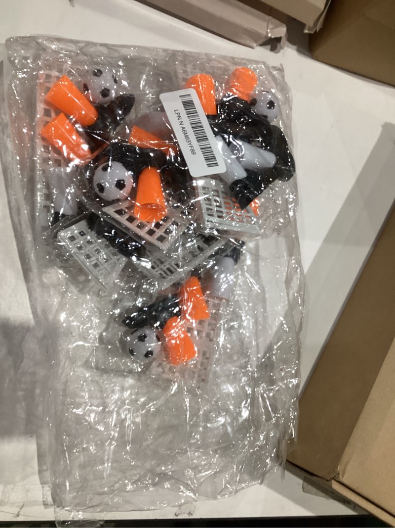 Condition photo showing As Is for 40 PCS Soccer Football Centerpieces Tabletop Foosball Game Set Mini Table Top Sports Games Table Decor Soccer Football Party Decorations for Family Office Indoor Fun Favors 5