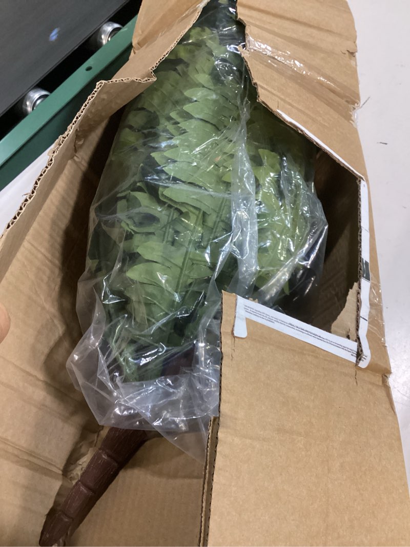 Condition photo showing Good Condition for artificial ferns for outdoors & indoors, 51in large fake ferns plants, artificial boston fern faux greenery for porch entrance home decor