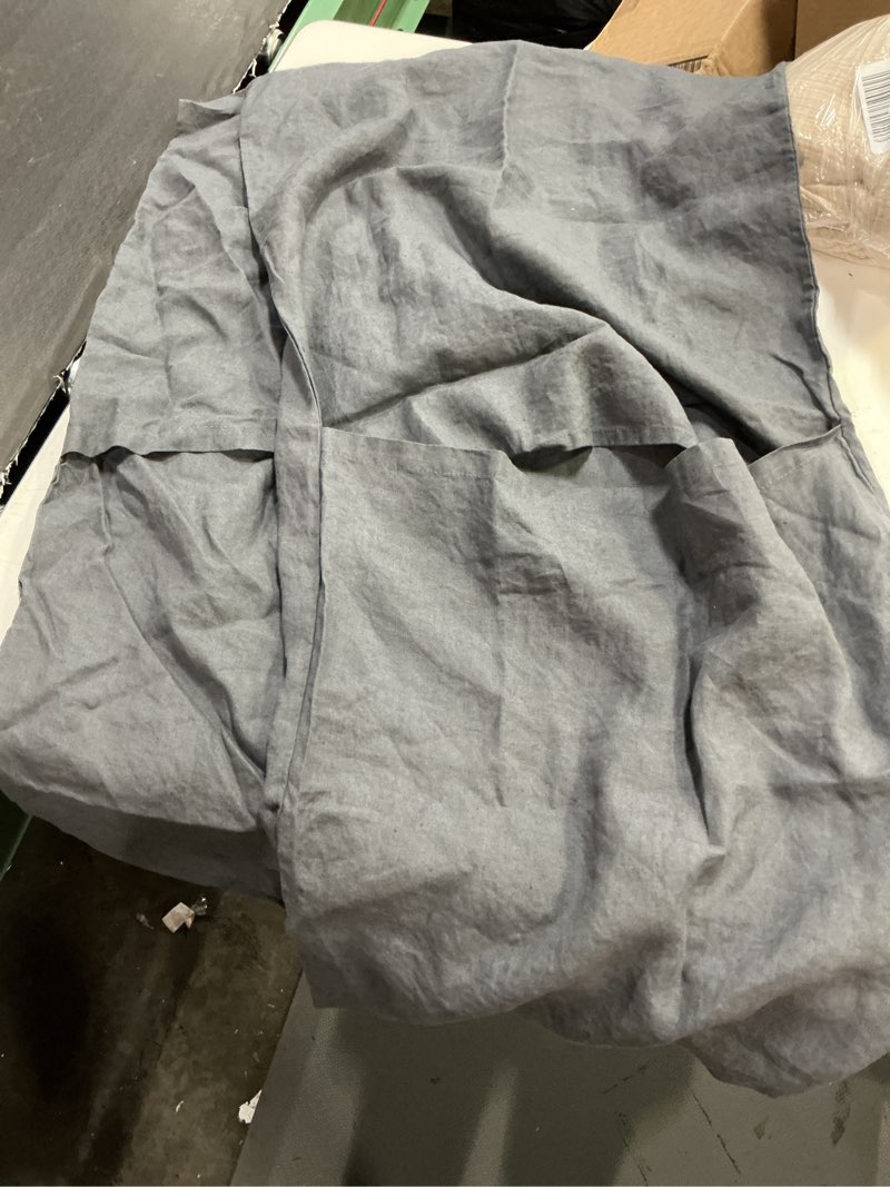 Condition photo showing Good Condition for european linen sham set, king, charcoal